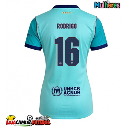 Camisa de Futebol Barcelona Rodri Hernandez #16 Equipamento Alternativo Mulheres 2026-27 Manga Curta